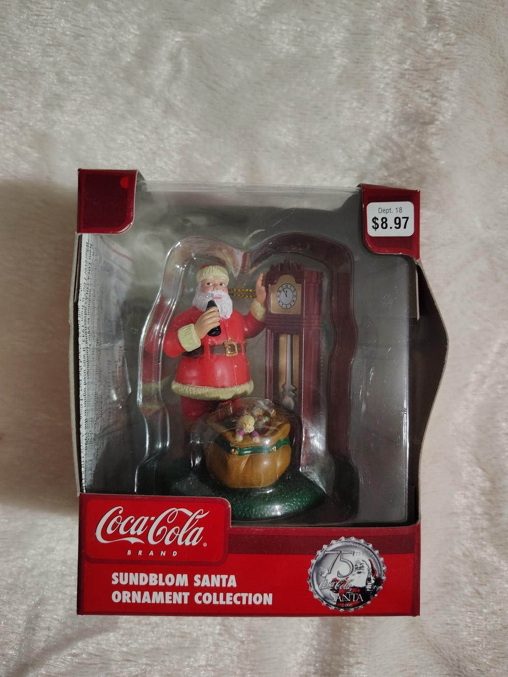 Coca Cola Red Sundblom Santa Ornament